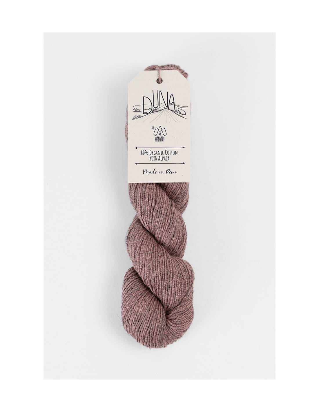 DUNA Amano | Hilo Algodón Orgánico y Alpaca para Tejer | Madeja 50g 12