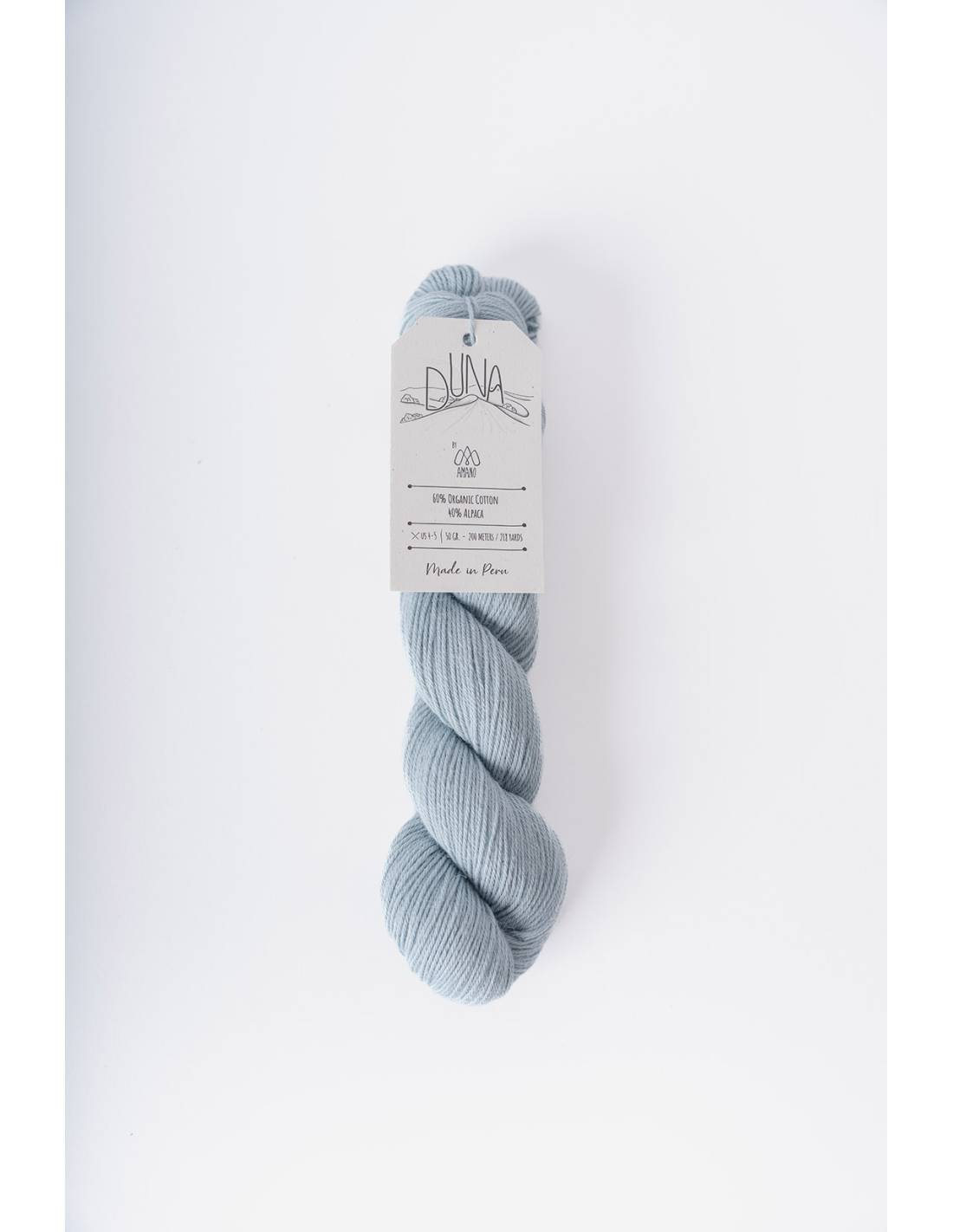 DUNA Amano | Hilo Algodón Orgánico y Alpaca para Tejer | Madeja 50g 22