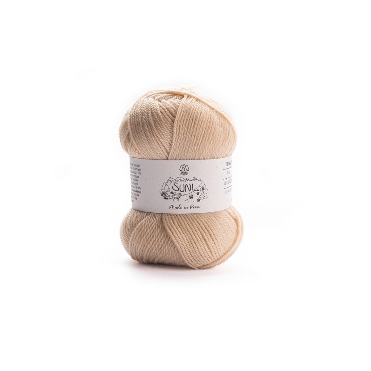 SUNI Amano | Lana Merino Fina GOTS para Tejer | Ovillo 50g 1