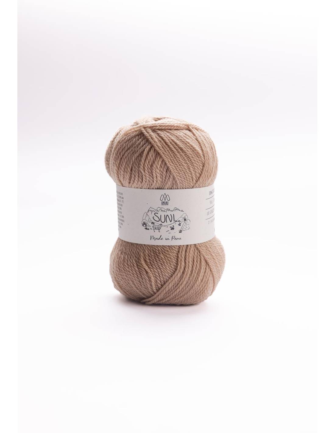 SUNI Amano | Lana Merino Fina GOTS para Tejer | Ovillo 50g 2