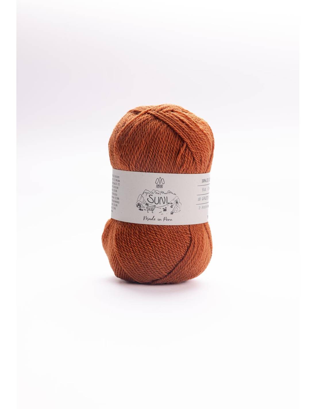 SUNI Amano | Lana Merino Fina GOTS para Tejer | Ovillo 50g 4