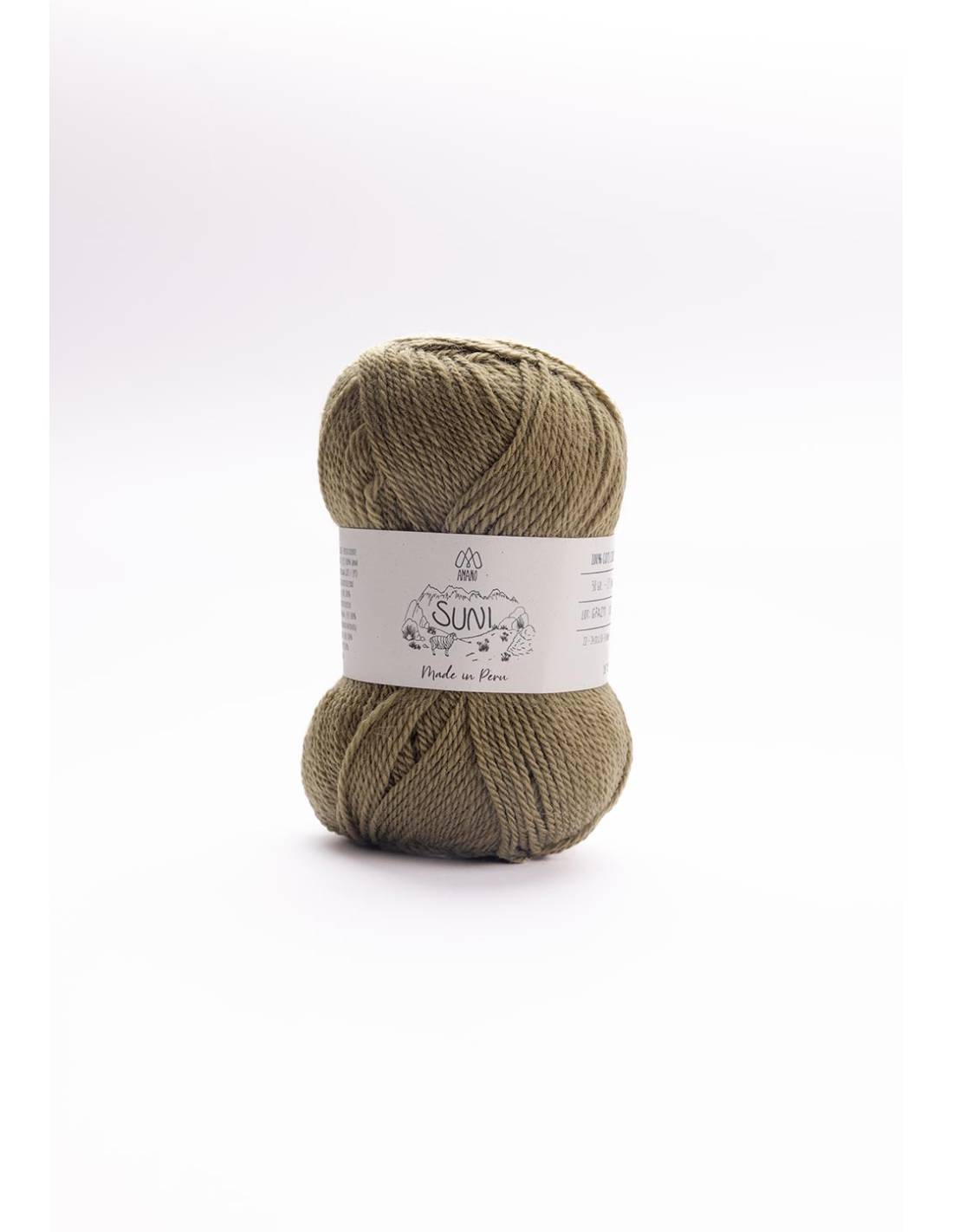 SUNI Amano | Lana Merino Fina GOTS para Tejer | Ovillo 50g 10