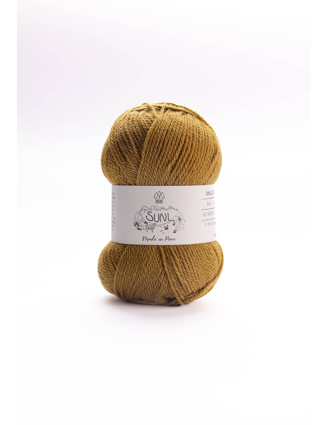 SUNI Amano | Lana Merino Fina GOTS para Tejer | Ovillo 50g 12