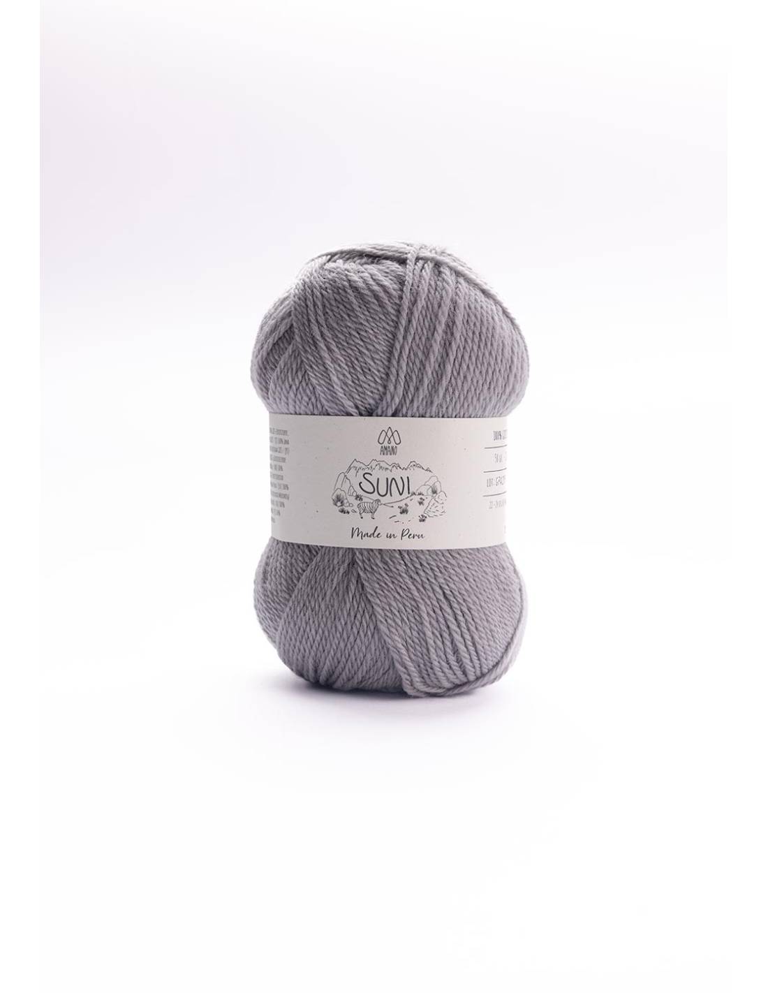 SUNI Amano | Lana Merino Fina GOTS para Tejer | Ovillo 50g 18