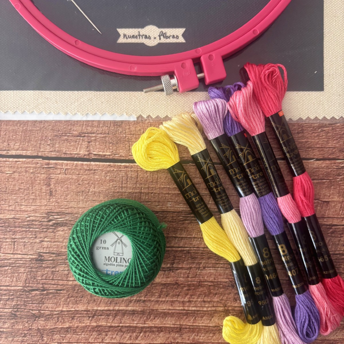 Kit de Bordado Floral Completo | Bastidor Pony + Hilos Tren de Algodón Pima Peruano 5
