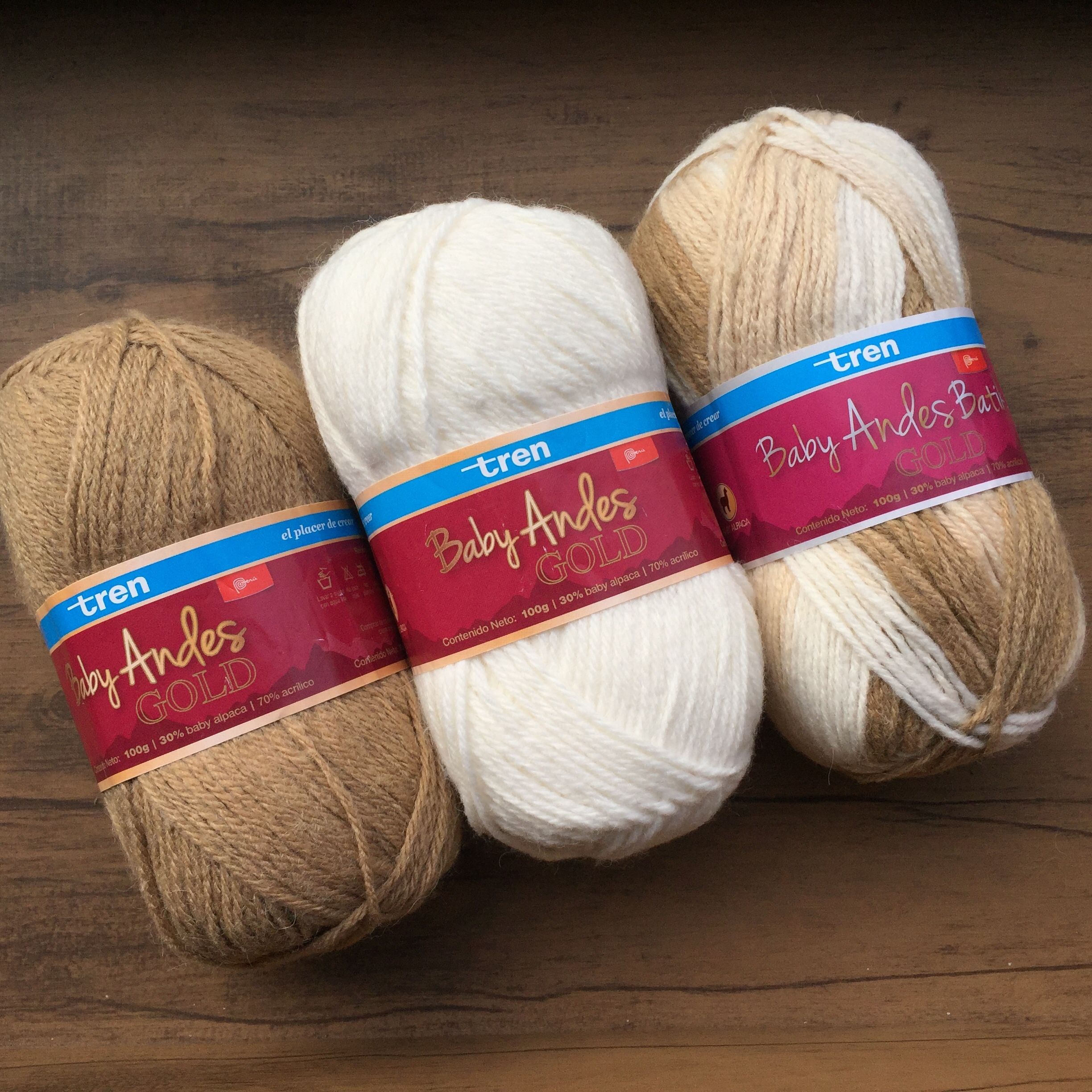 BABY ANDES GOLD Tren 100g | Lana Baby Alpaca y Acrílico para Tejer 14