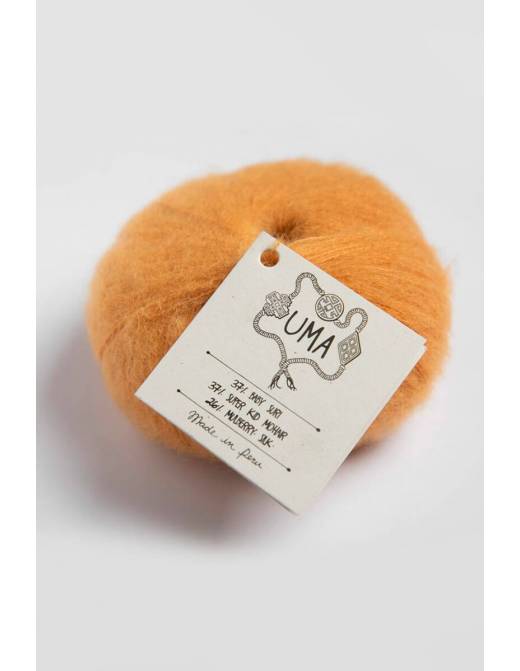 UMA Amano | Lana Baby Alpaca Suri, Mohair y Seda para Tejer | Ovillo 25g 2