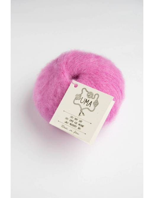 UMA Amano | Lana Baby Alpaca Suri, Mohair y Seda para Tejer | Ovillo 25g 10