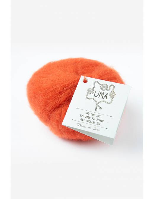 UMA Amano | Lana Baby Alpaca Suri, Mohair y Seda para Tejer | Ovillo 25g 16