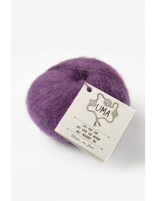 UMA Amano | Lana Baby Alpaca Suri, Mohair y Seda para Tejer | Ovillo 25g 18