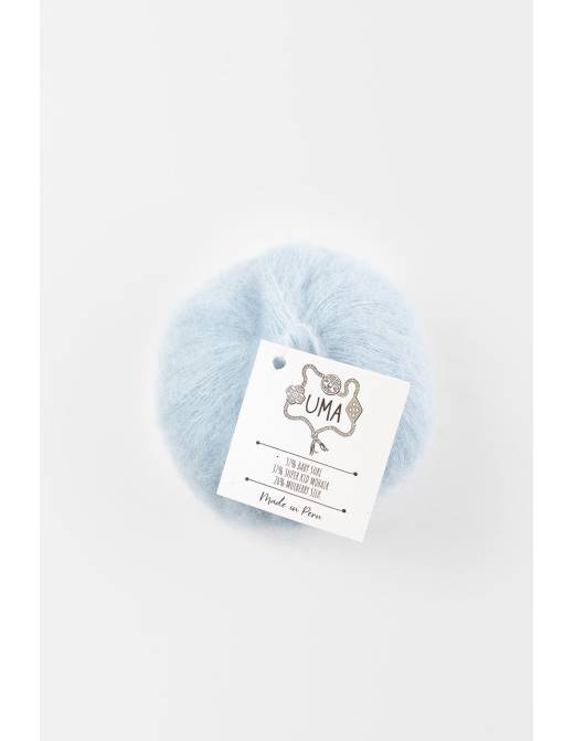 UMA Amano | Lana Baby Alpaca Suri, Mohair y Seda para Tejer | Ovillo 25g 21