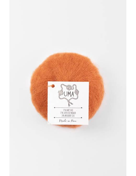 UMA Amano | Lana Baby Alpaca Suri, Mohair y Seda para Tejer | Ovillo 25g 26