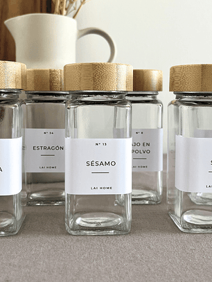 Set 15 Especieros + 34 Etiquetas 