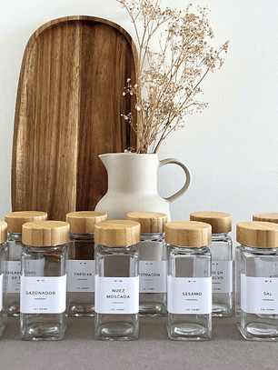 Set 15 Especieros + 34 Etiquetas 