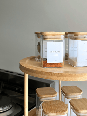 Organizador Giratorio Bambú