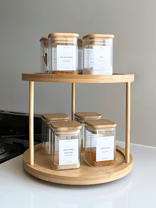 Organizador Giratorio Bambú