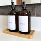 Pack 2 Dispensadores Ambar Vidrio 500 ML + Bandeja Bambú  - Miniatura 4