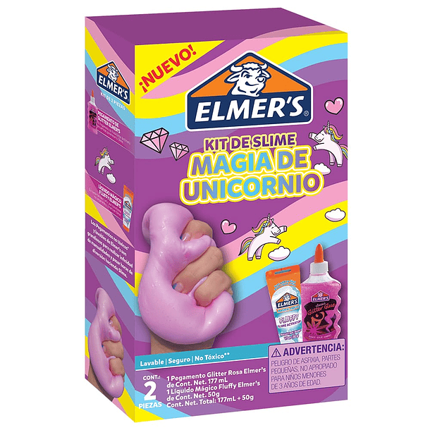 Slime Elmers Magia de Unicornio 2 Piezas Kit 1