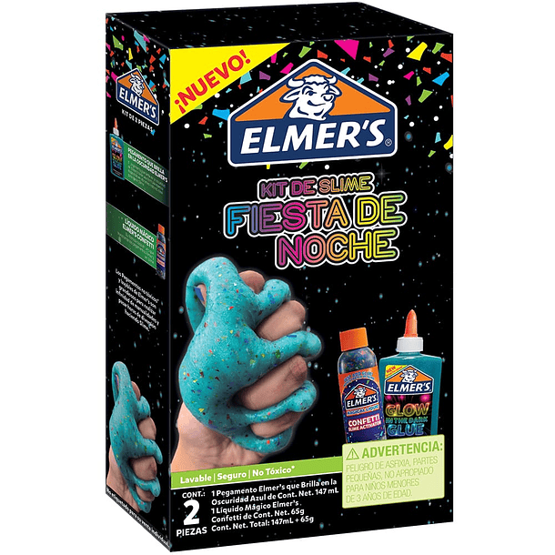 Slime Elmers Fiesta de Noche 2 Piezas Kit 1