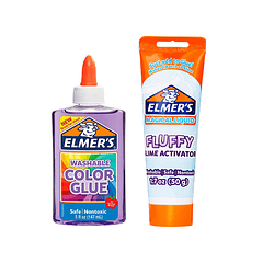 Slime Elmers Fluffy 2 Piezas Kit