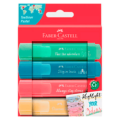 Destacadores Faber Castell Pastel Set de 4