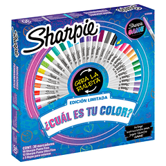 Plumones Permanentes Sharpie Punta Fina Sharpie Game Ruleta Set de 30