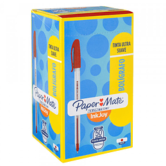 Bolígrafos Paper Mate Kilométrico 100ST Color Rojo Pack de 50