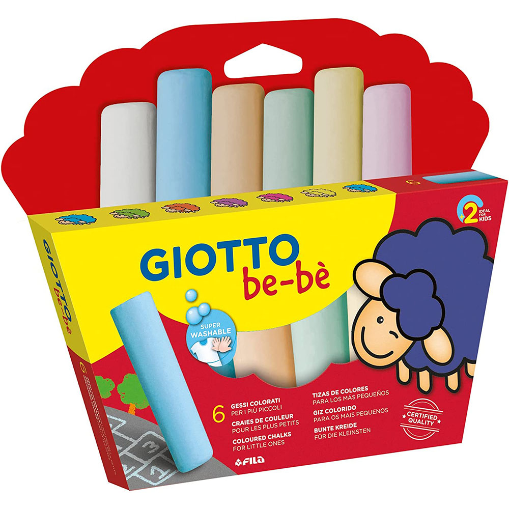 Tizas Giotto Bebé de Colores Lavables Set de 6