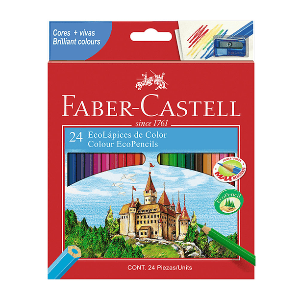 Lápices De Colores Faber-Castell Hexagonales 12 piezas
