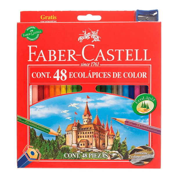 Lapices de Colores Faber-castell 48 pinturas de madera