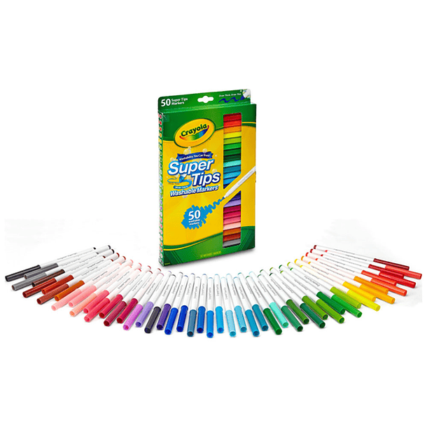 Plumones Crayola Super Tips Lavables Set de 50 2