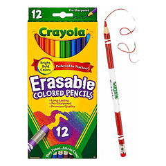 Lápices de Colores Crayola Borrables Set de 12