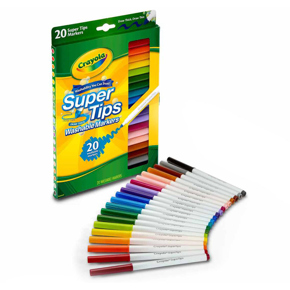 Plumones Crayola Super Tips Lavables Set de 20