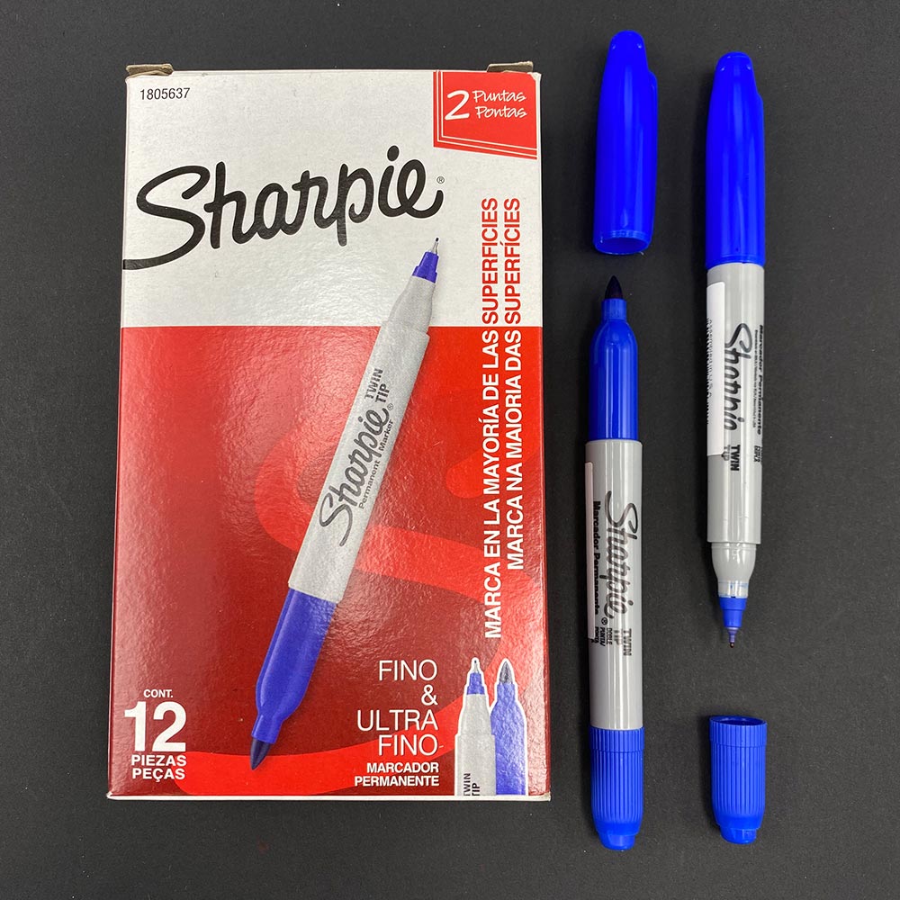 Sharpie Rotulador permanente de punta fina (azul)