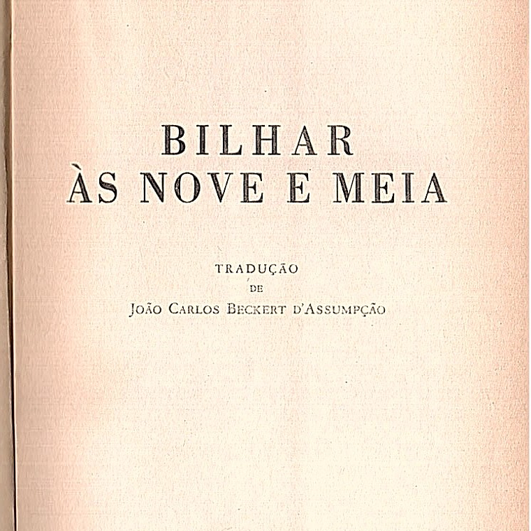 BILHAR ÀS NOVE E MEIA 1