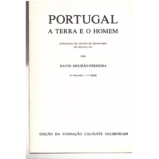 PORTUGAL A TERRA E O HOMEM