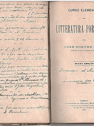 CURSO ELEMENTAR DE LITTERATURA PORTUGUEZA