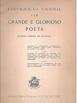 Consagração nacional a um grande e glorioso poeta