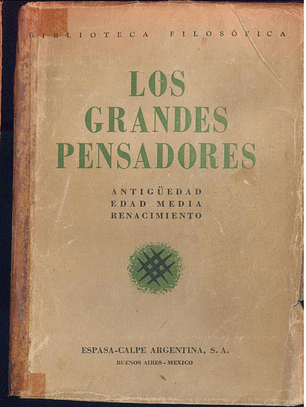 Los grandes pensadores I