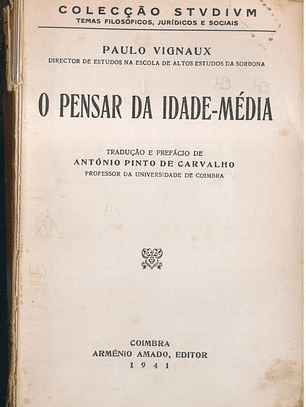 O pensar da idade média