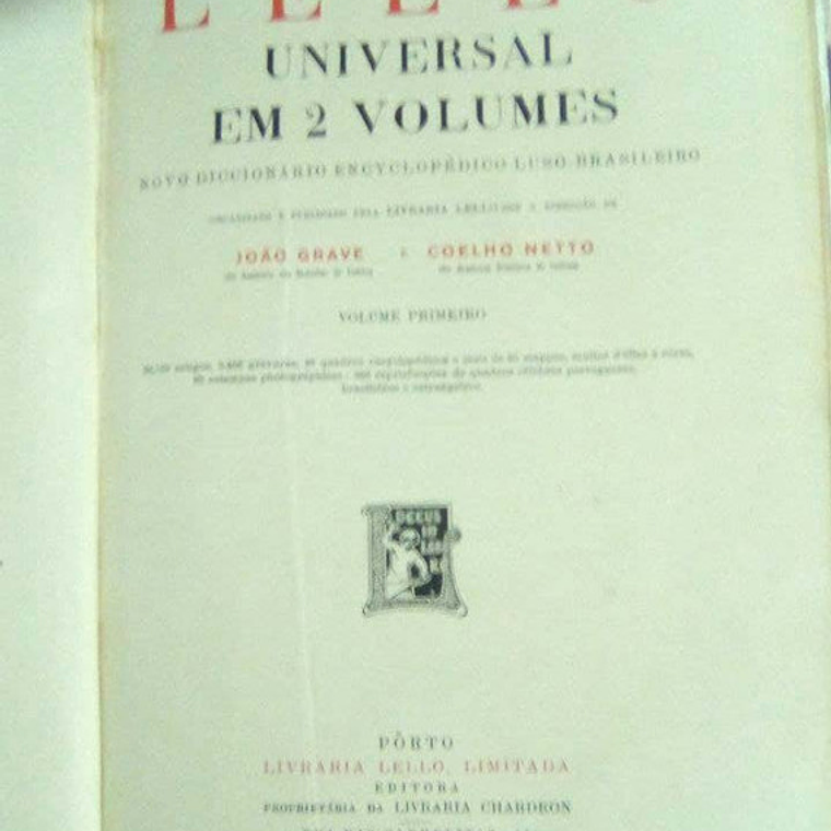 Lello universal em 2 volumes, novo dicionário encyclopédico luso brasil 1