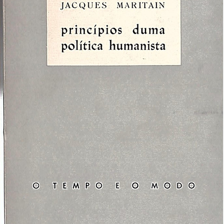 Princípios duma politica humanista 1