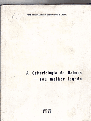 A criteriologia de Balmes