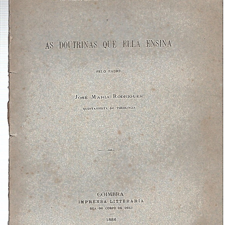 A faculdade de theologia as doutrinas que ella ensina 1