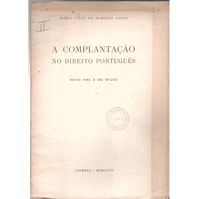 A complantação no direito português notas para o seu estudo