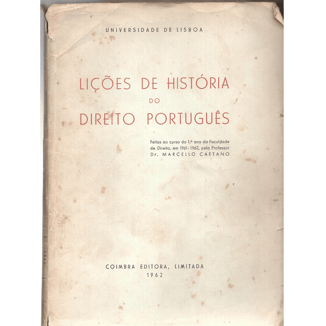 Lições de história do direito português