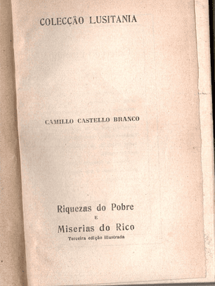 Riquezas do pobre e misérias do rico