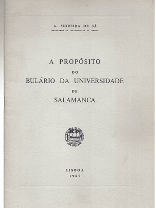A propósito do Bulário da universidade de salamanca