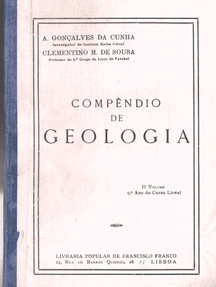 Compêndio da geologia Sétimo ano do curso liceal