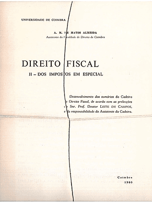 Direito Fiscal - II dos impostos em especial (com anotações pessoais)